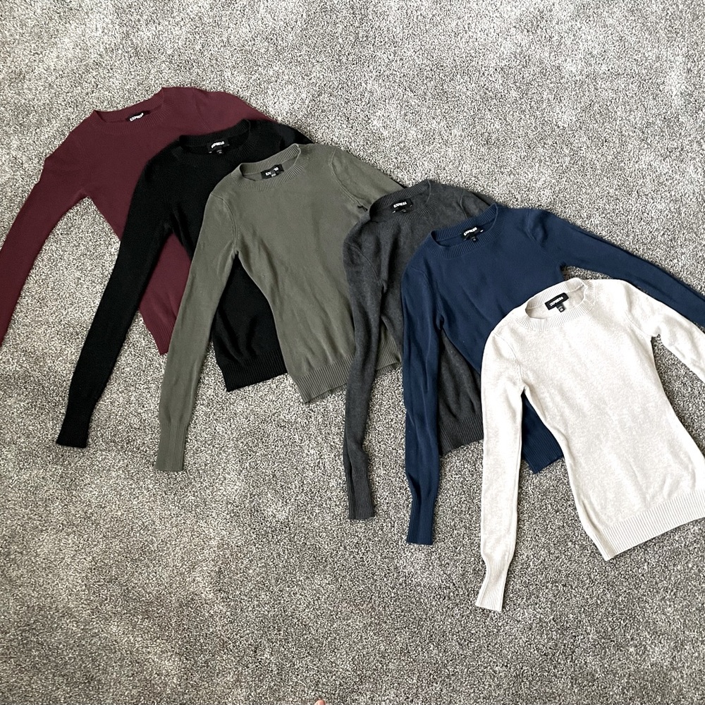 Lot of 6 Crewneck Sweaters